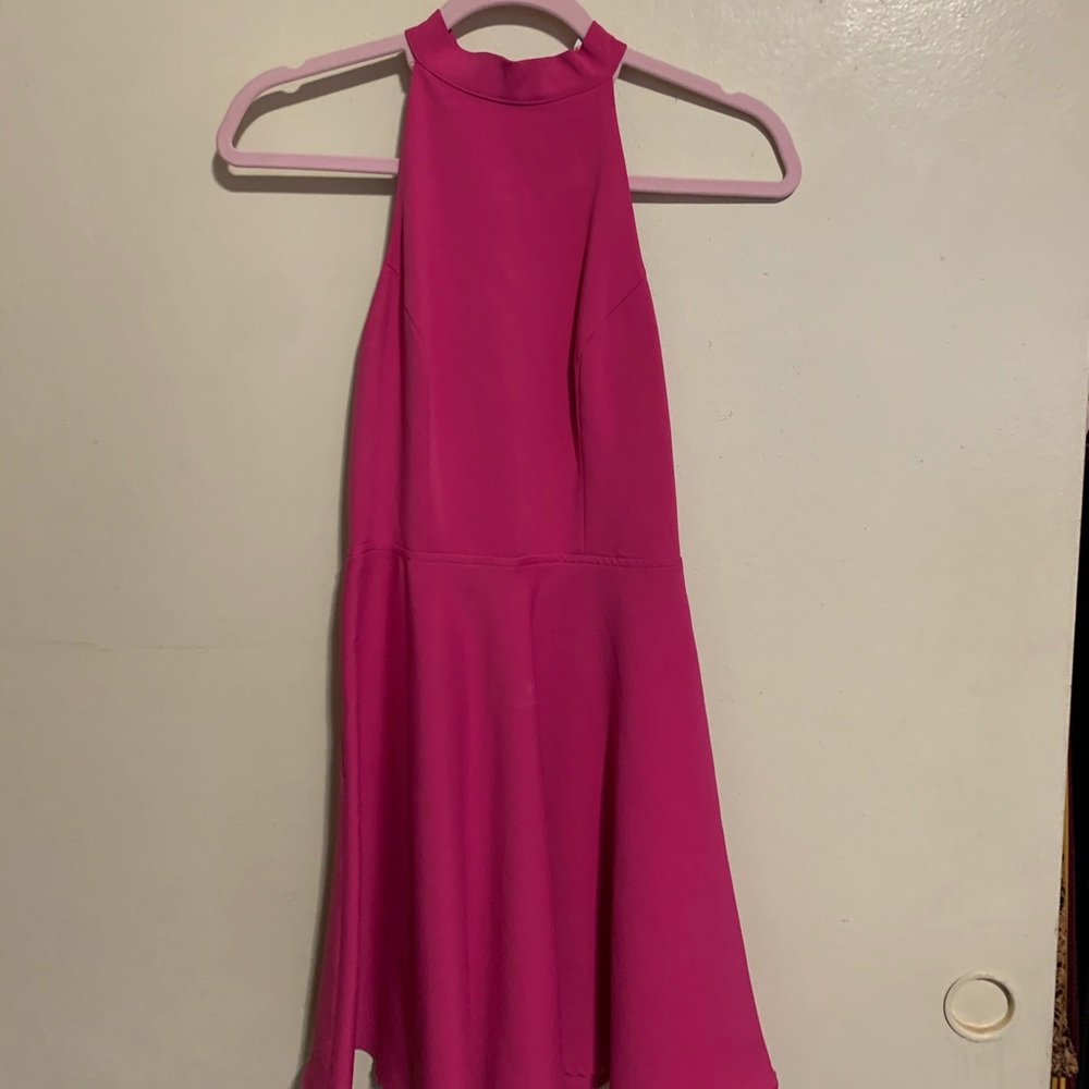 Hot pink a-line dress